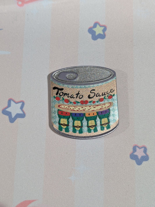 TURTLE Tomato sauce can button